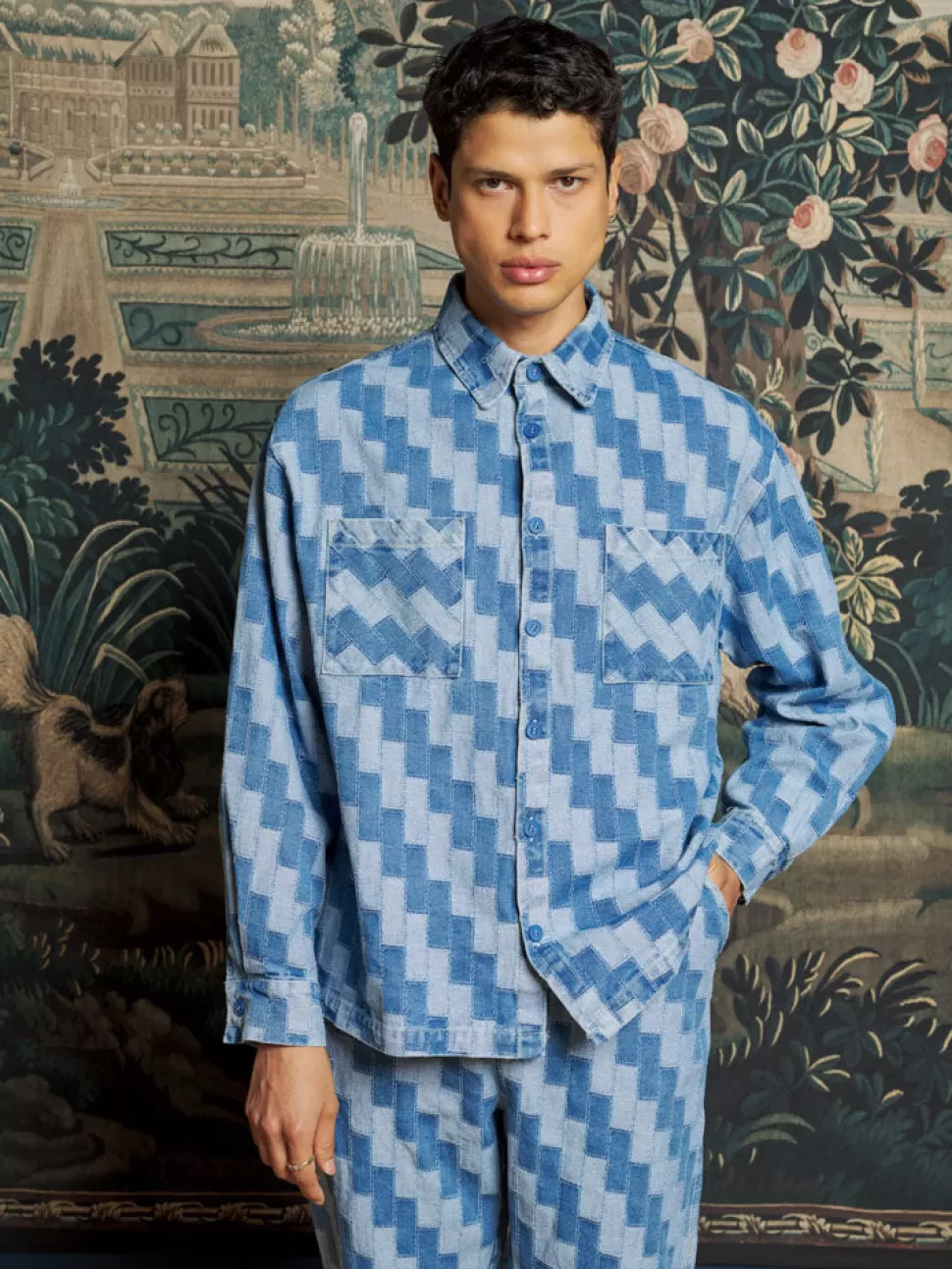 Shirts | Sister Jane Ansel Patchwork Denim Shirt Indigo Blue