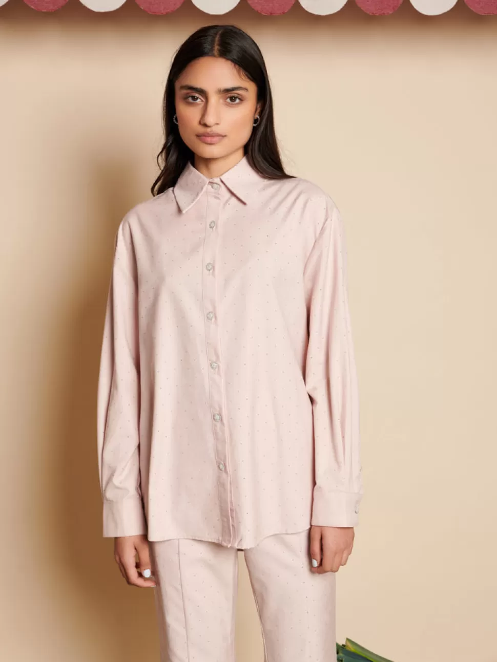 Tops | Sister Jane Apple Gem Shirt Dusty Pink