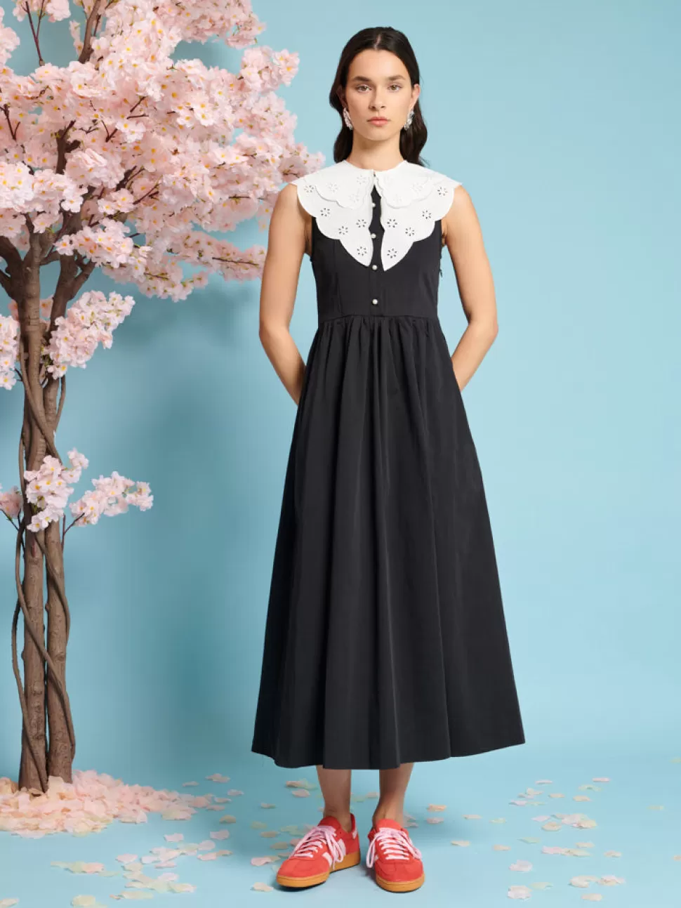 Dresses | Sister Jane Ara Collar Midi Dress Coal Black