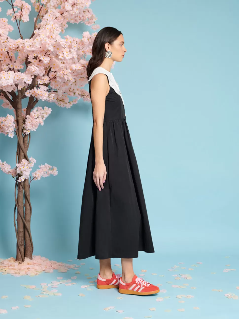 Dresses | Sister Jane Ara Collar Midi Dress Coal Black