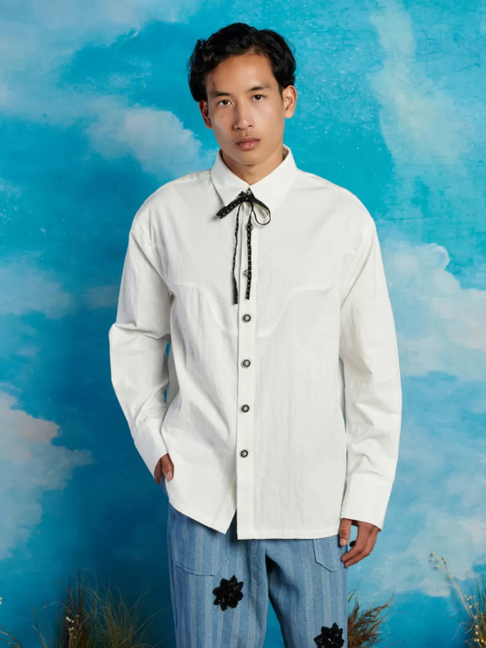 Shirts | Sister Jane Arlo Western Shirt Pearled White