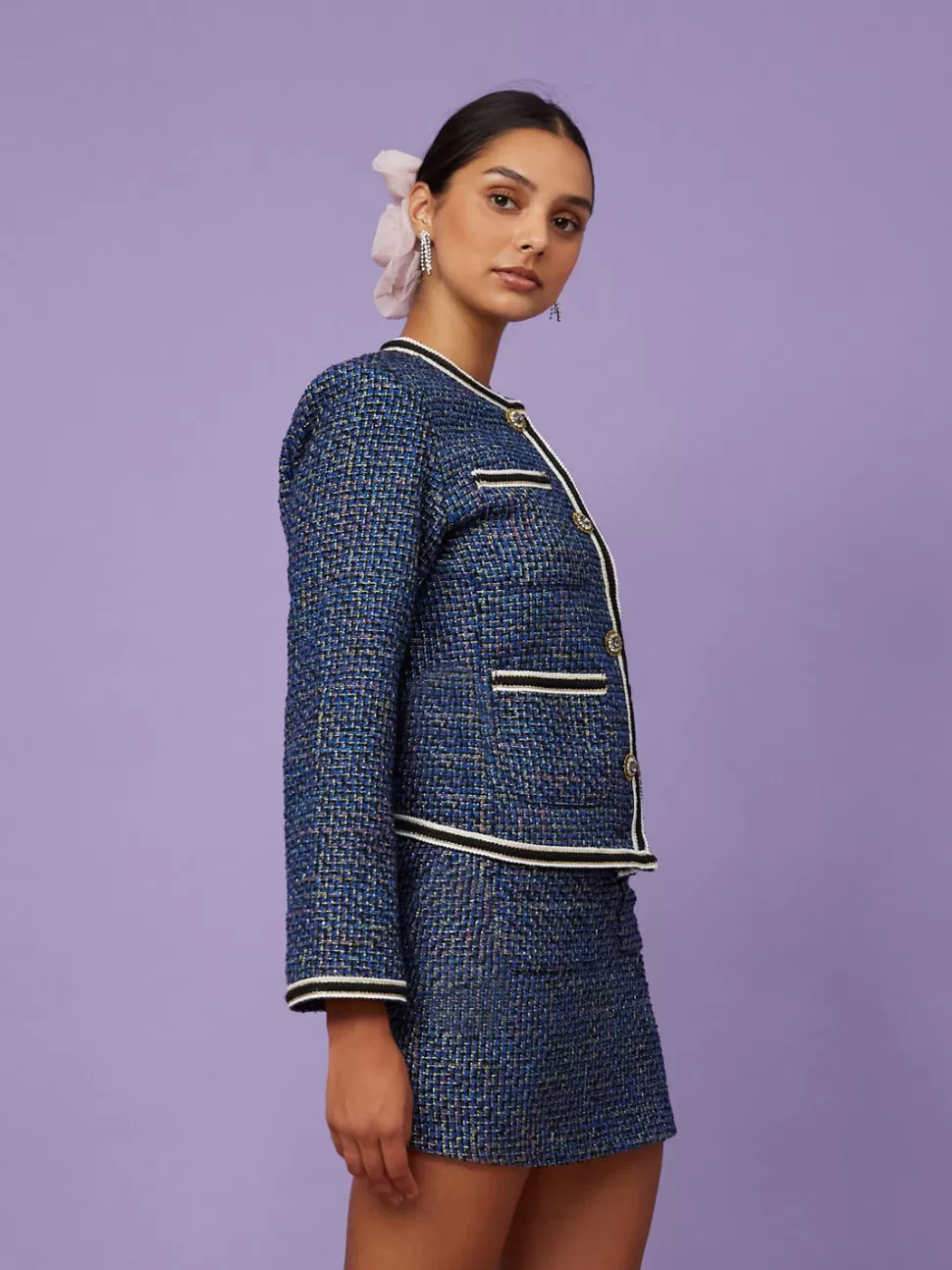 Jackets | Sister Jane Ballet Tweed Jacket Navy