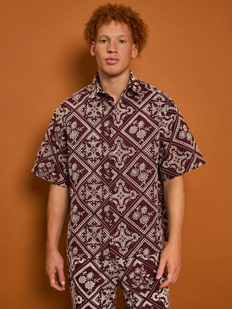 Shirts | Sister Jane Cameron Embroidery Boxy Shirt Raisin Purple