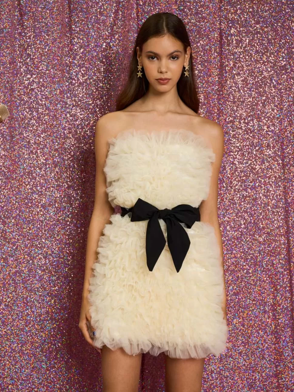 Dresses | Sister Jane Cha Cha Ruffle Mini Dress Foam Ivory