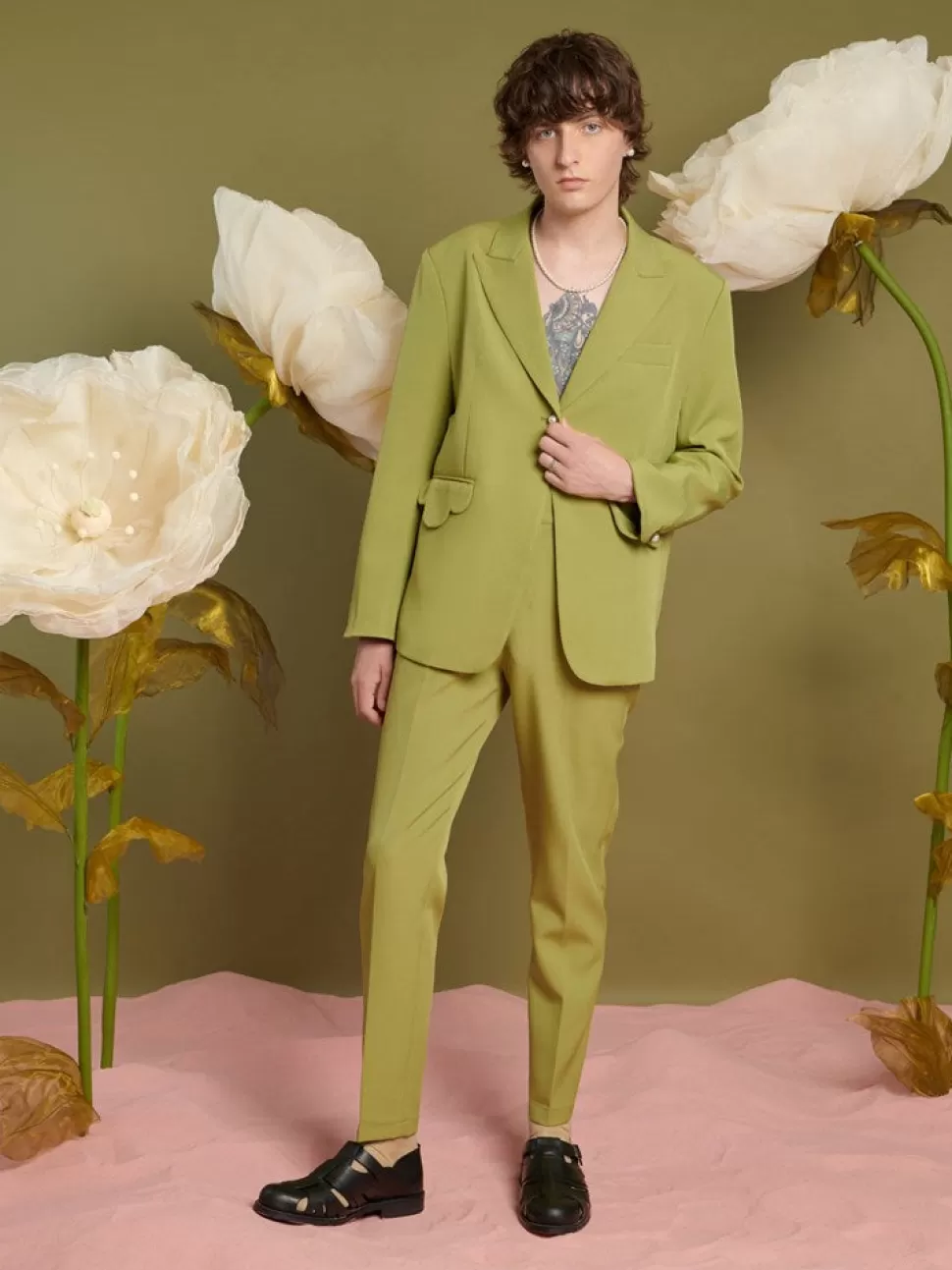 Jackets | Jackets | Sister Jane Clover Scallop Detail Blazer Lentil Sprout