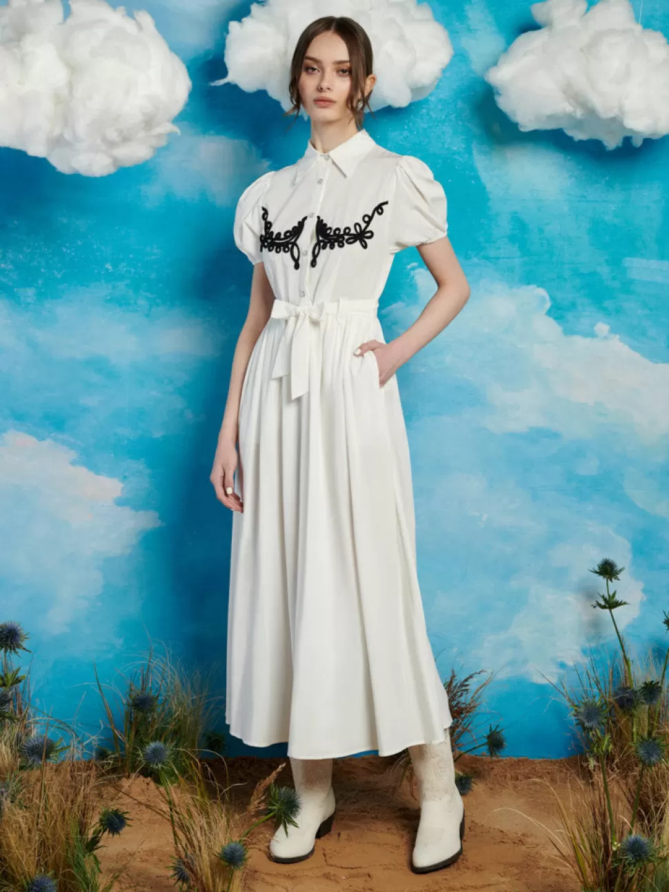 Dresses | Sister Jane Cody Cording Midi Dress Pearl White