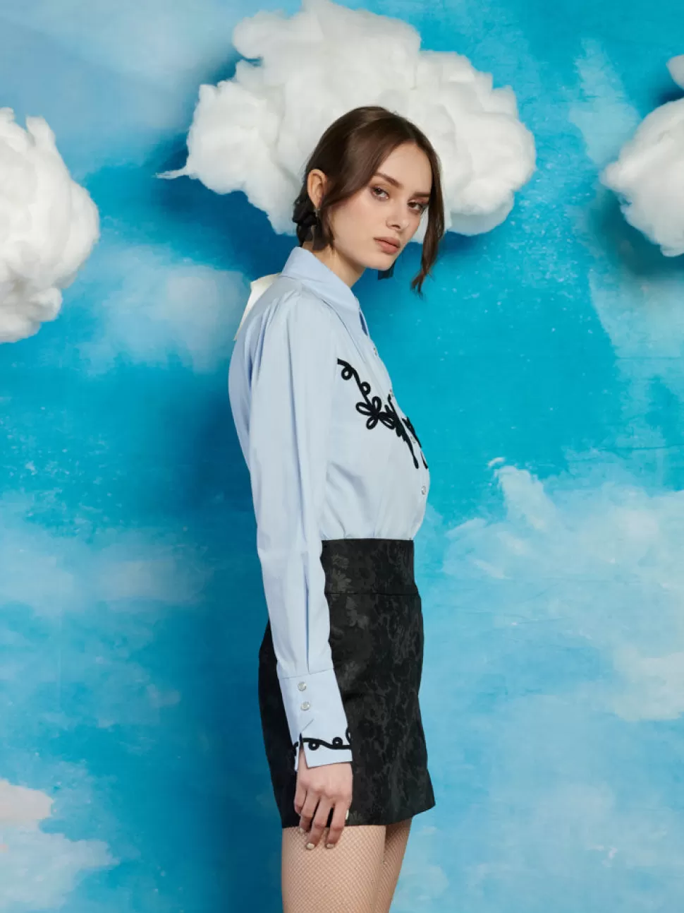 Tops | Sister Jane Cody Cording Shirt Baby Blue