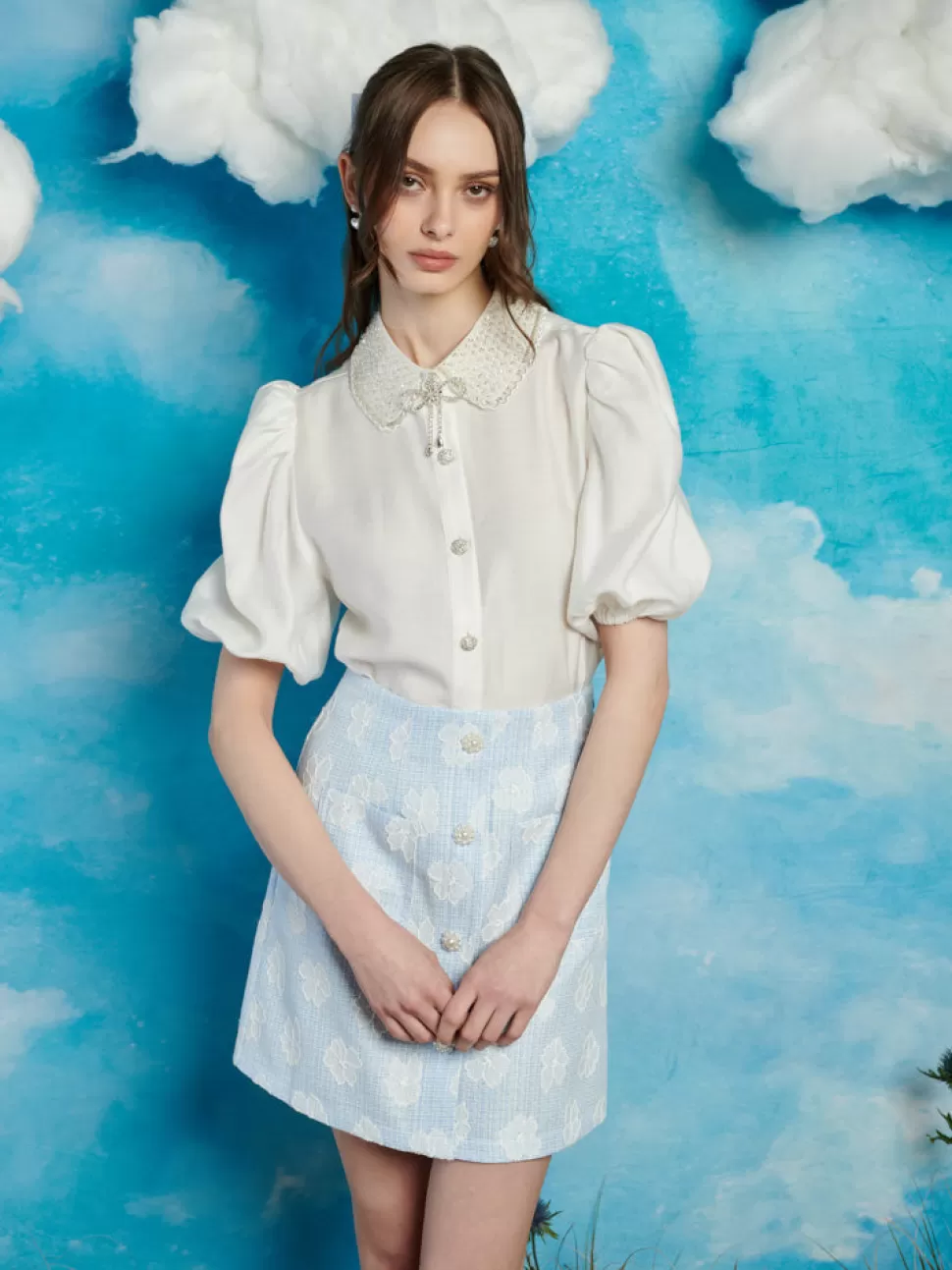 Tops | Sister Jane Cowgirl Glitter Blouse Pearled Ivory