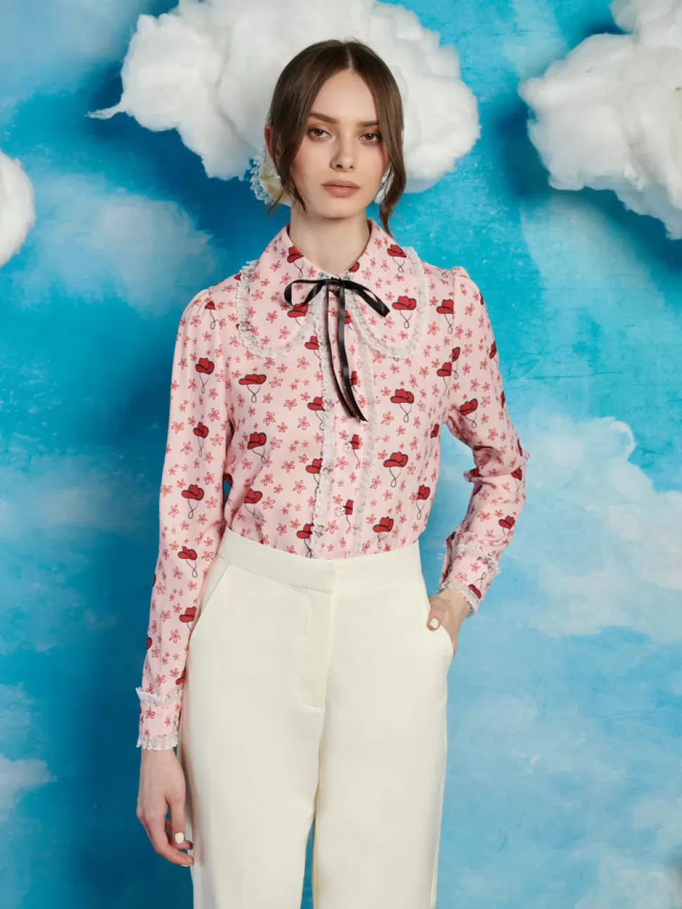 Tops | Sister Jane Cowgirl Print Blouse True Pink