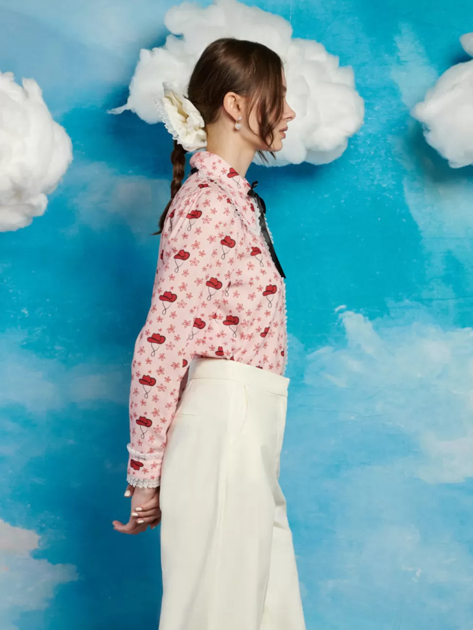 Tops | Sister Jane Cowgirl Print Blouse True Pink