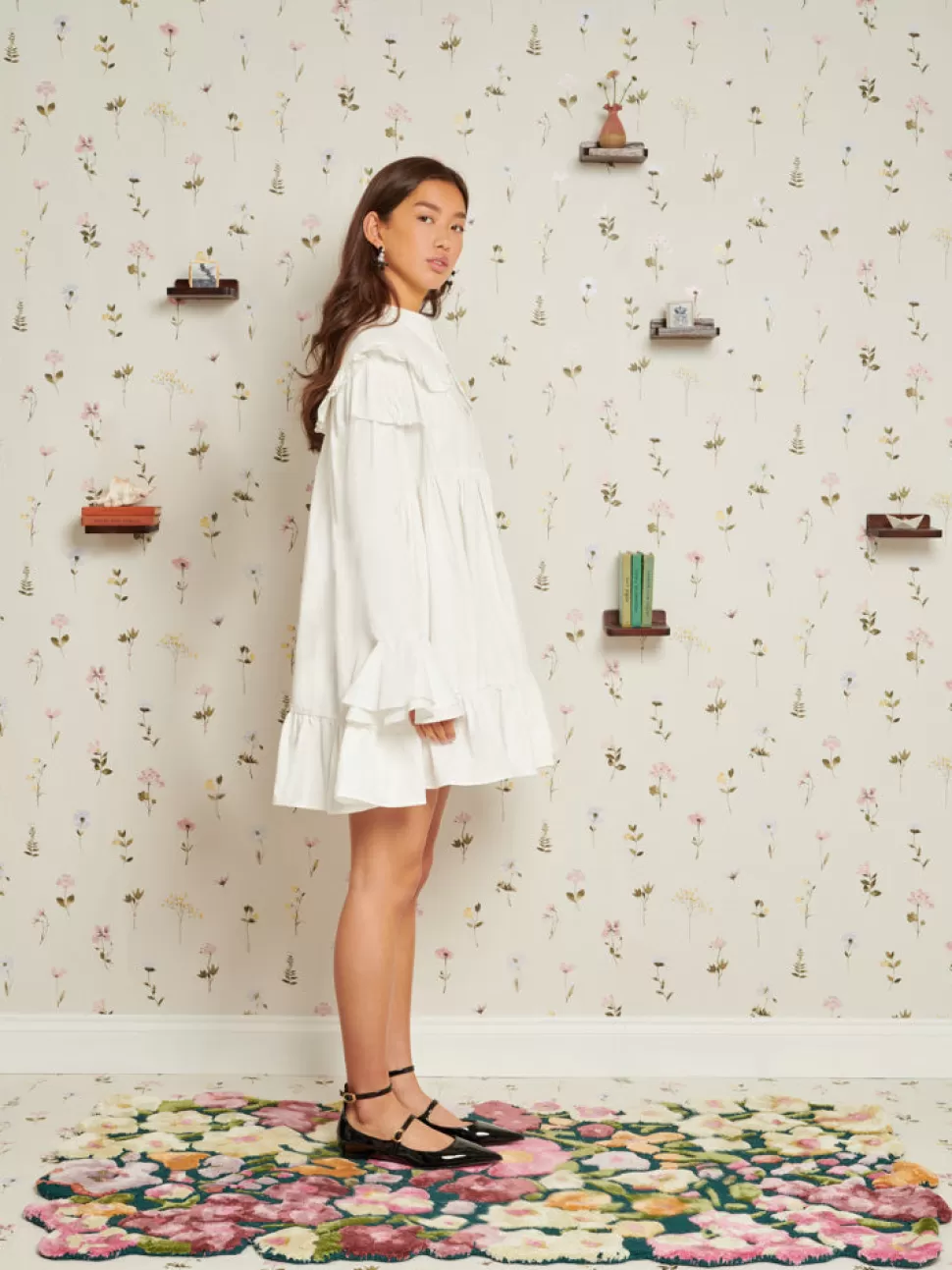 Dresses | Sister Jane Curious Collar Mini Dress Pearled White