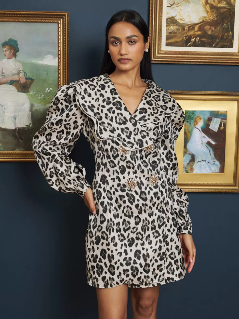 Dresses | Sister Jane Dali Leopard Mini Dress Gold Leo