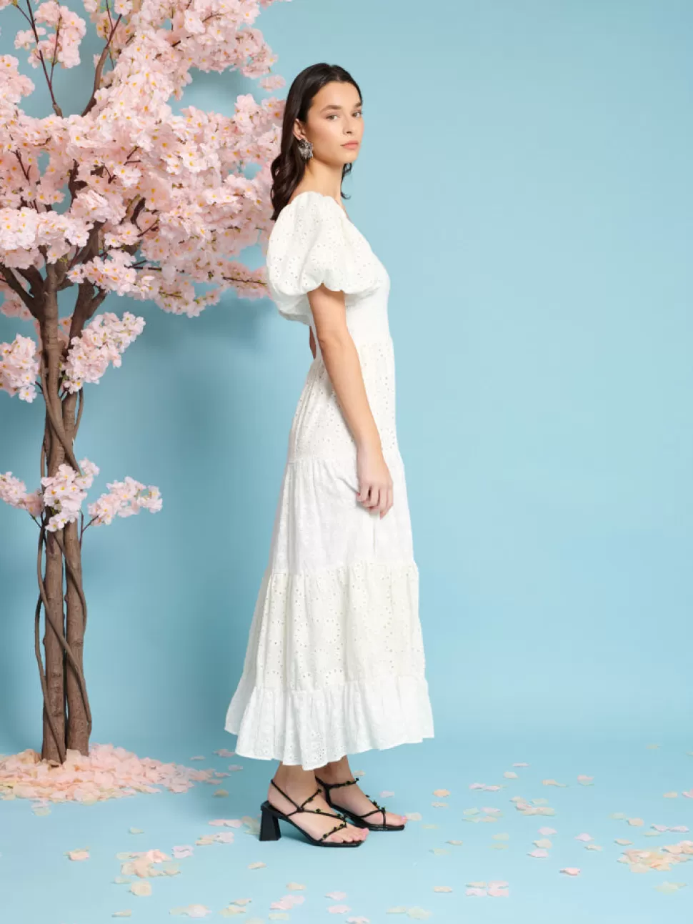 Dresses | Sister Jane Dancing Blooms Midi Dress White & Cream