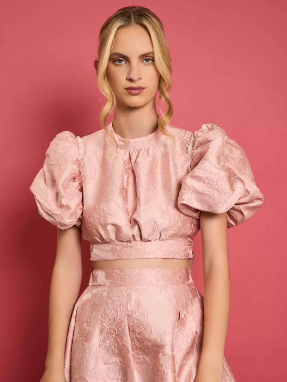 Tops | Dream | Sister Jane DREAM Amber Jacquard Tie Top Rose Quartz