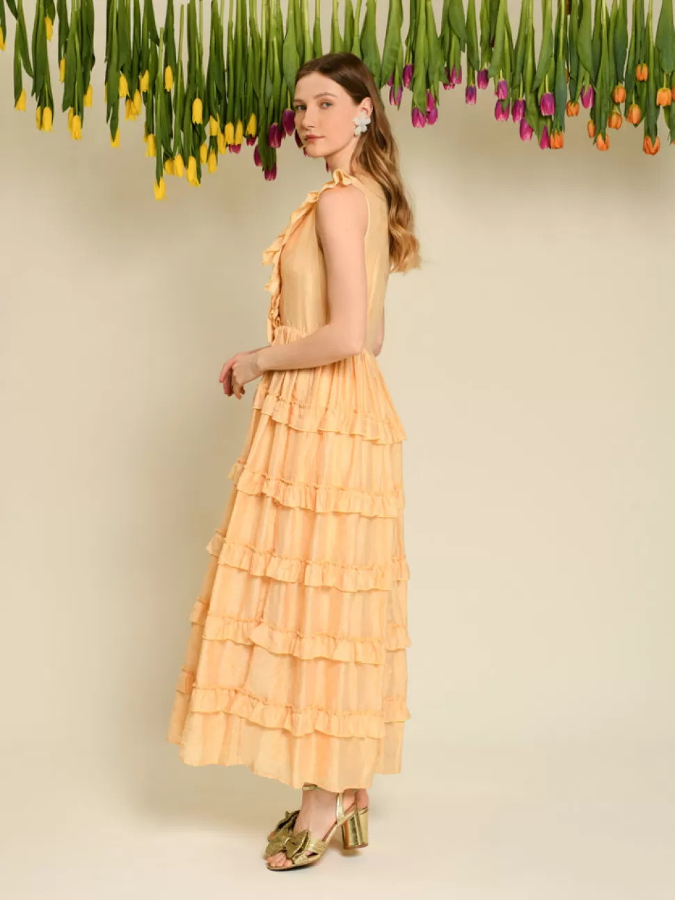 Dresses | Dream | Sister Jane DREAM Apricot Tulip Ruffle Dress Creamy Corn Yellow
