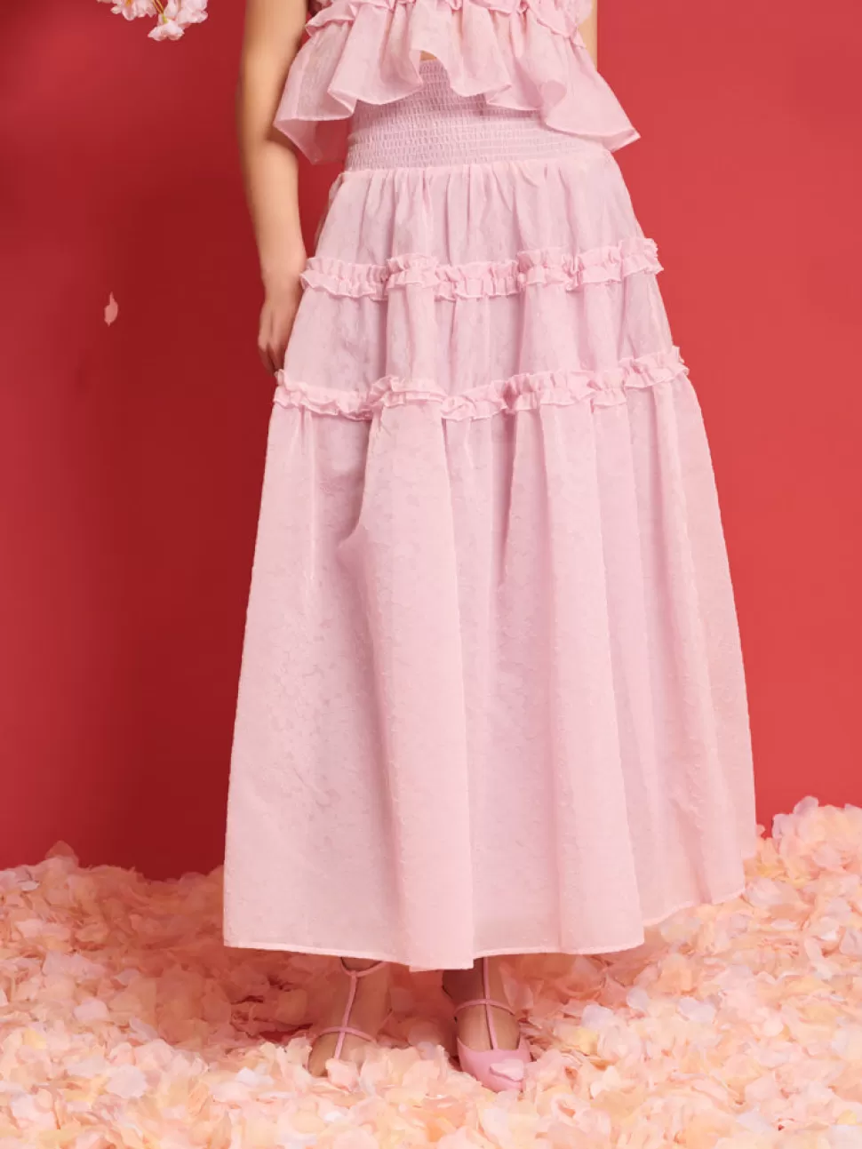 Bottoms | Dream | Sister Jane DREAM Brooke Organza Midi Skirt Baby Pink