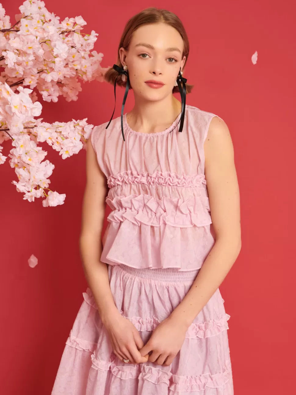 Dream | Tops | Sister Jane DREAM Brooke Organza Top Baby Pink