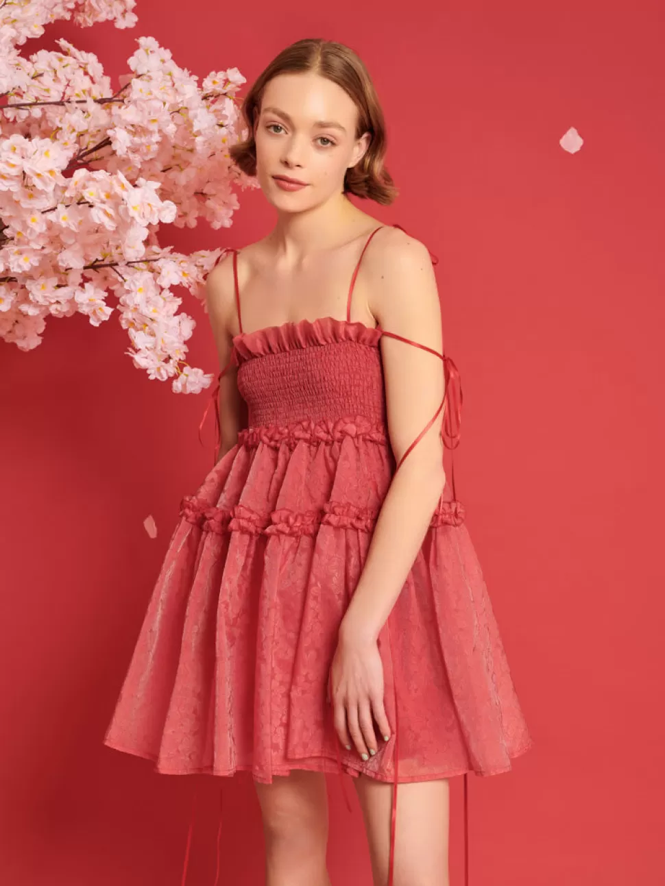 Dresses | Dream | Sister Jane DREAM Calla Organza Mini Dress Cherry Red