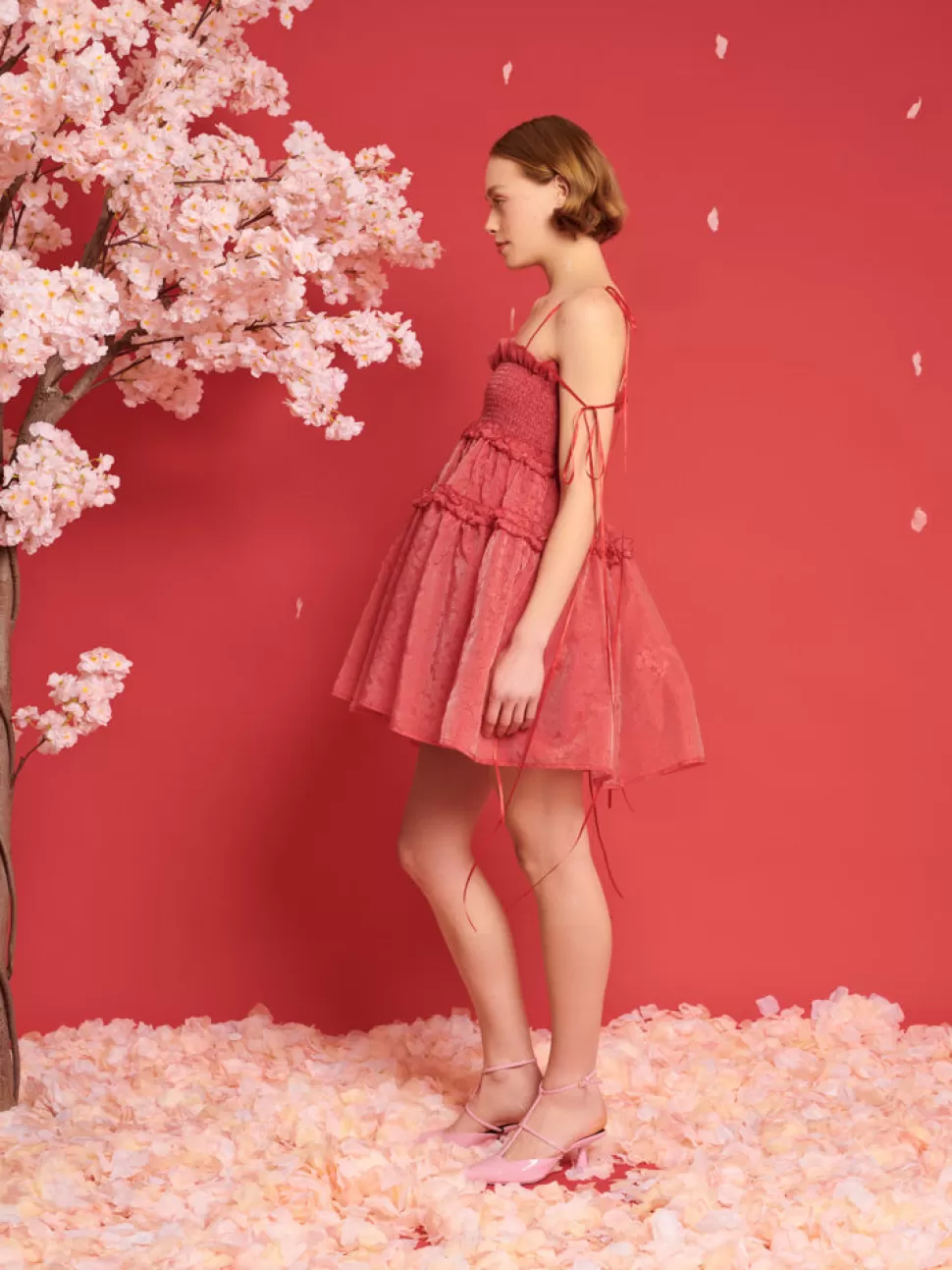 Dresses | Dream | Sister Jane DREAM Calla Organza Mini Dress Cherry Red