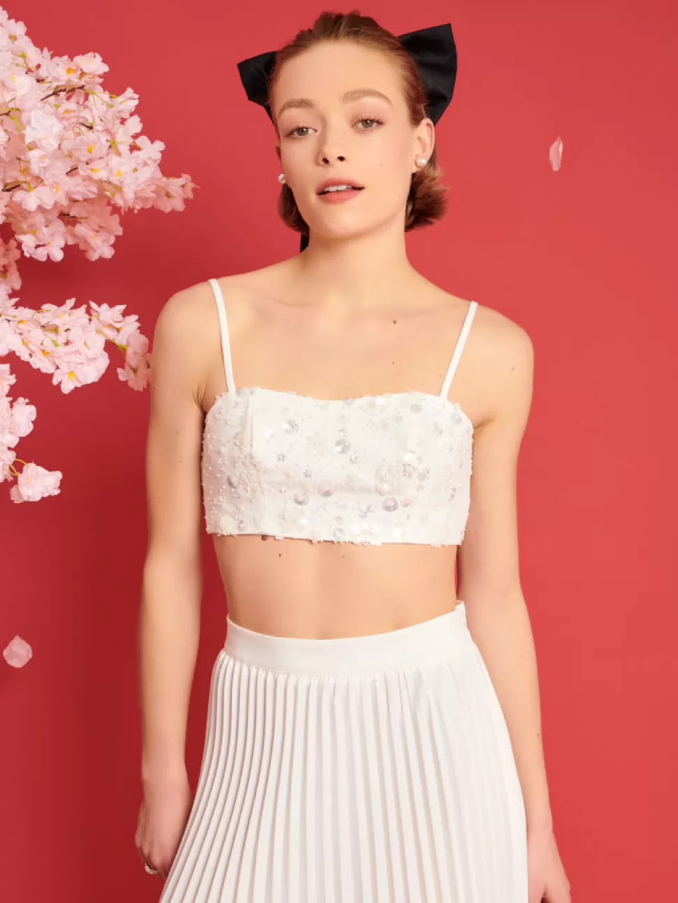 Tops | Dream | Sister Jane DREAM Carolina Embellished Bralette Pearled Ivory