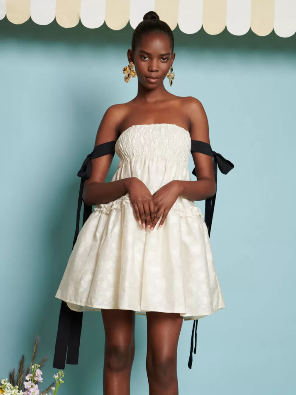 Dresses | Dream | Sister Jane DREAM Chamomile Jacquard Mini Dress Pearled Ivory
