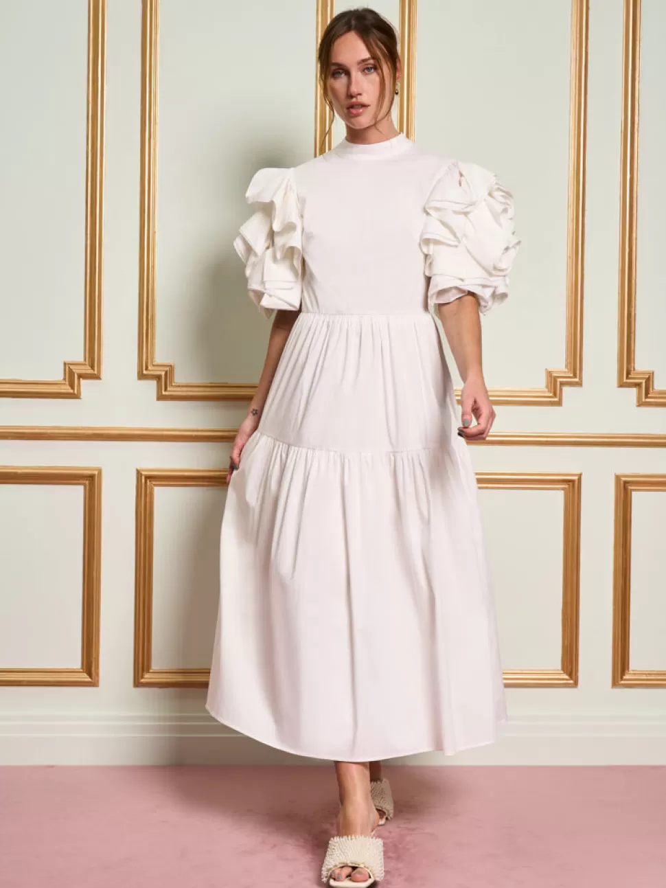Dresses | Dream | Sister Jane DREAM Chantilly Ruffle Sleeve Dress Pearl White