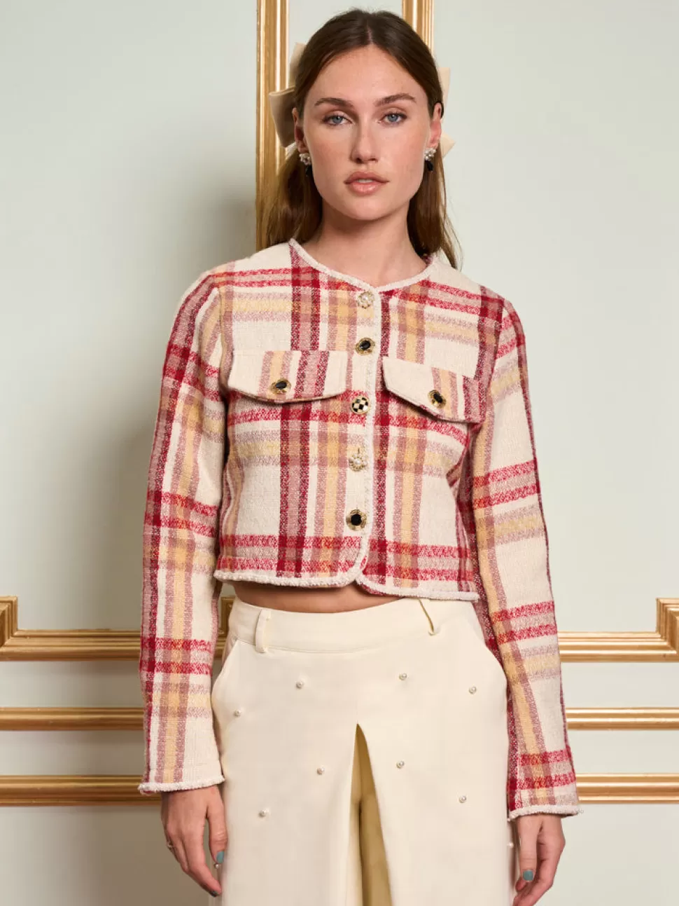Jackets | Dream | Sister Jane DREAM Claudette Check Jacket Ruby Red