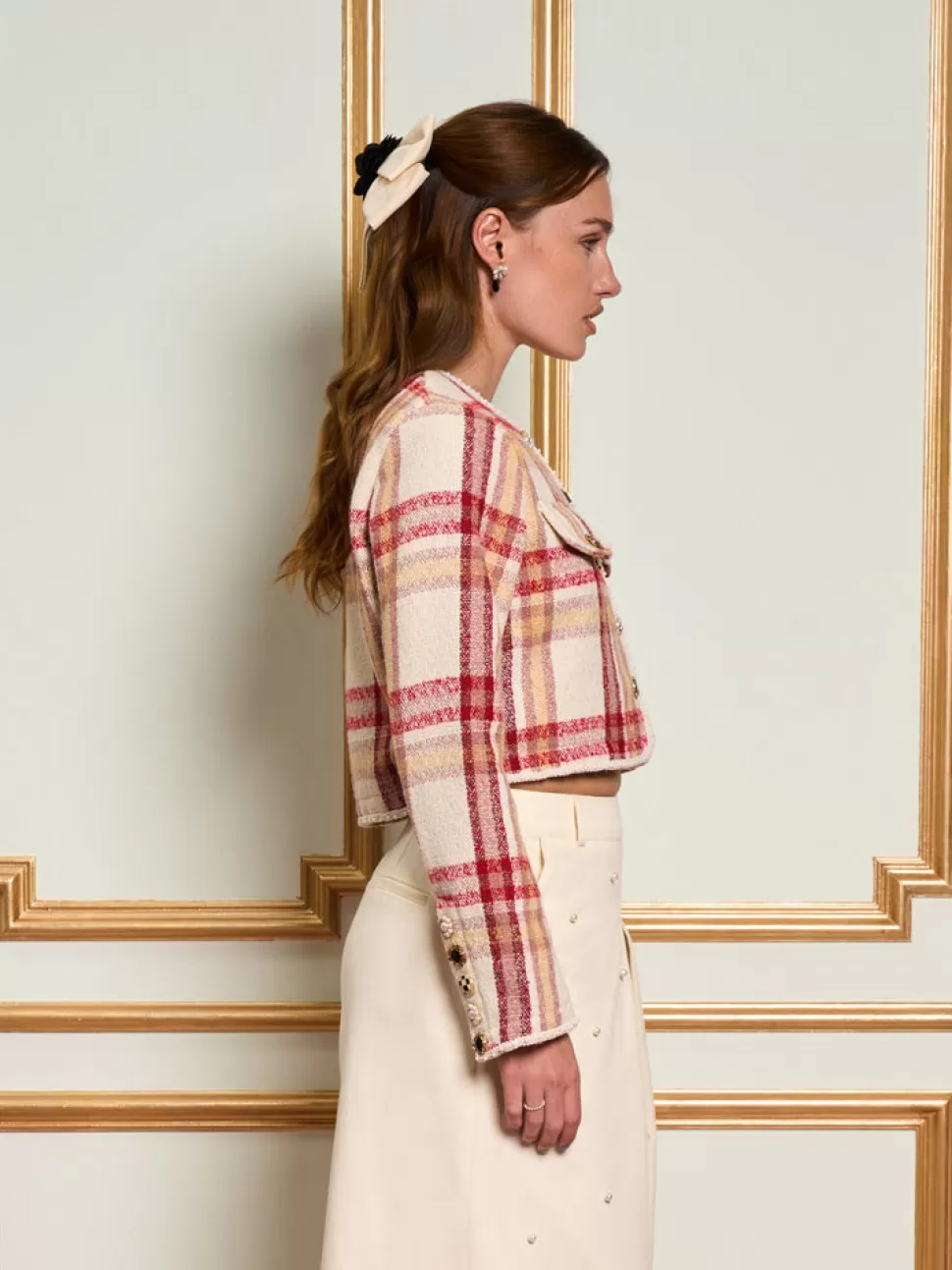 Jackets | Dream | Sister Jane DREAM Claudette Check Jacket Ruby Red