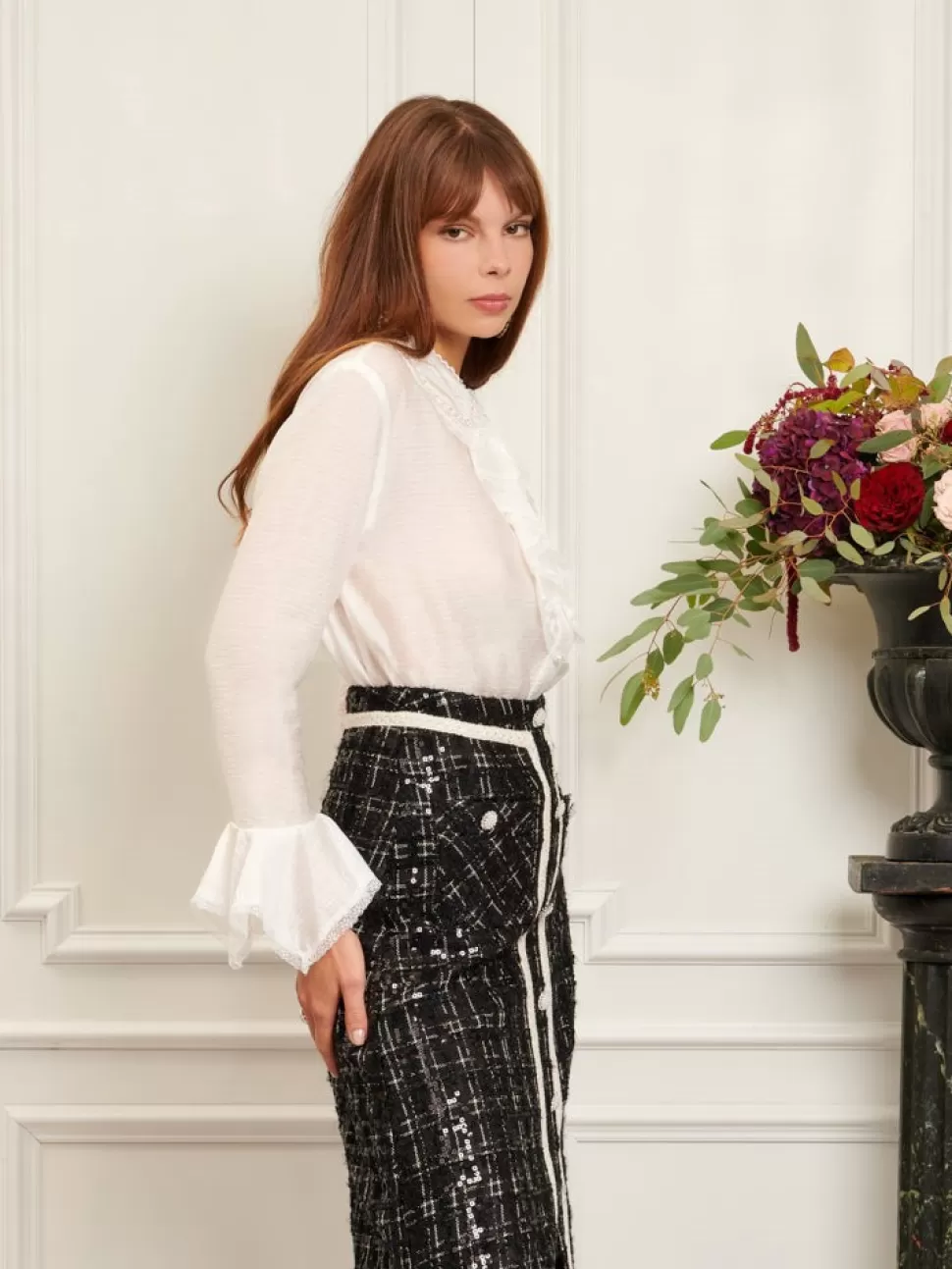 Dream | Sister Jane DREAM Diamond Ruffle Shirt White