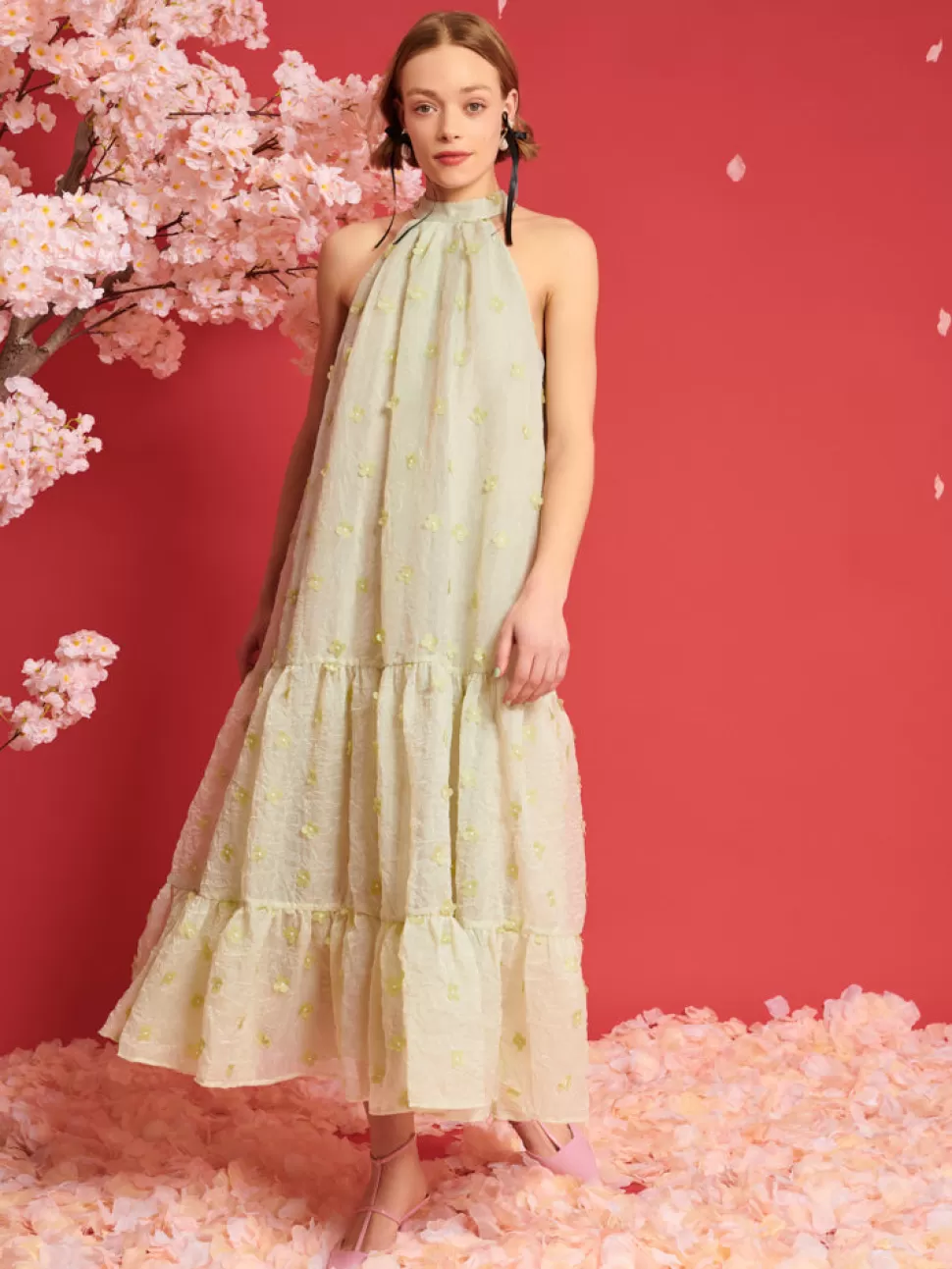 Dresses | Dream | Sister Jane DREAM Eden Floral Maxi Dress Pale Sage Green