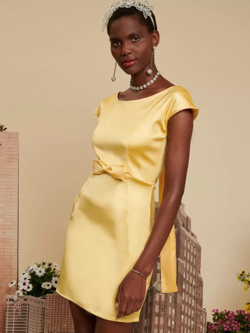Dresses | Dream | Sister Jane DREAM Empire State Satin Mini Dress Mimosa Yellow
