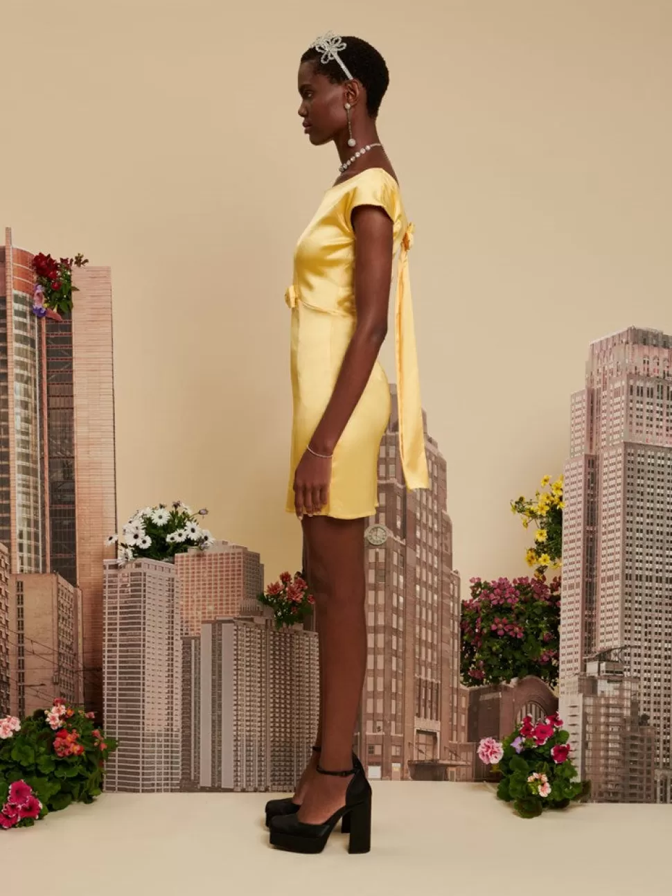 Dresses | Dream | Sister Jane DREAM Empire State Satin Mini Dress Mimosa Yellow