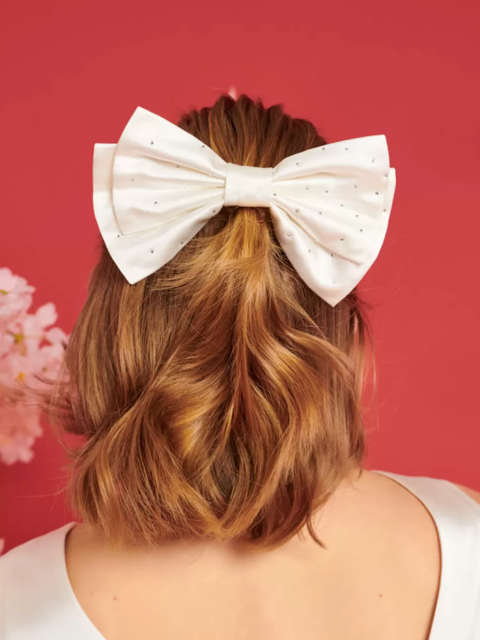 Accessories | Dream | Sister Jane DREAM Evermore Embellished Hair Bow Pearled Ivory