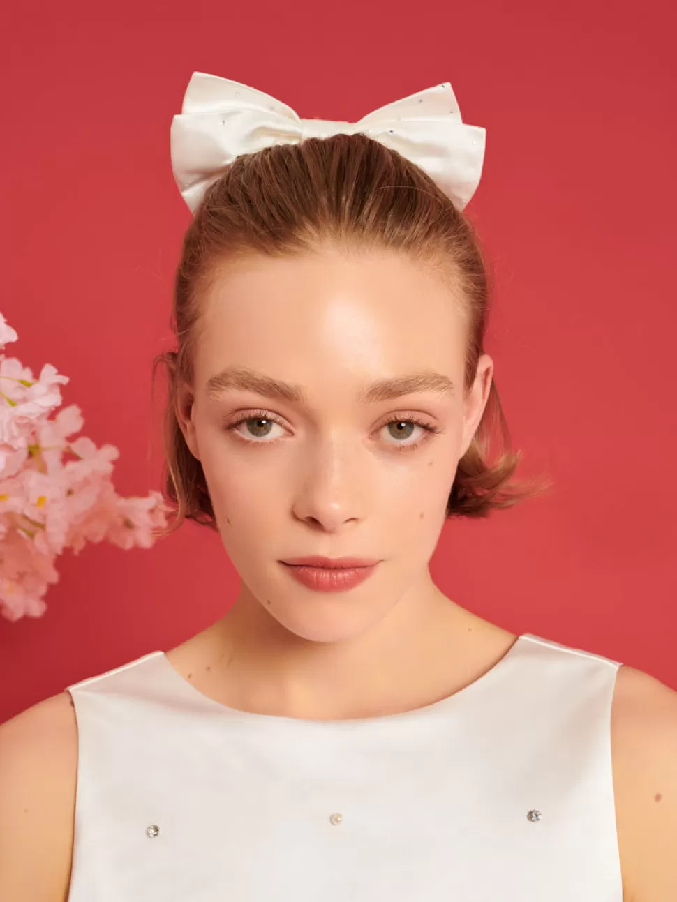 Accessories | Dream | Sister Jane DREAM Evermore Embellished Hair Bow Pearled Ivory