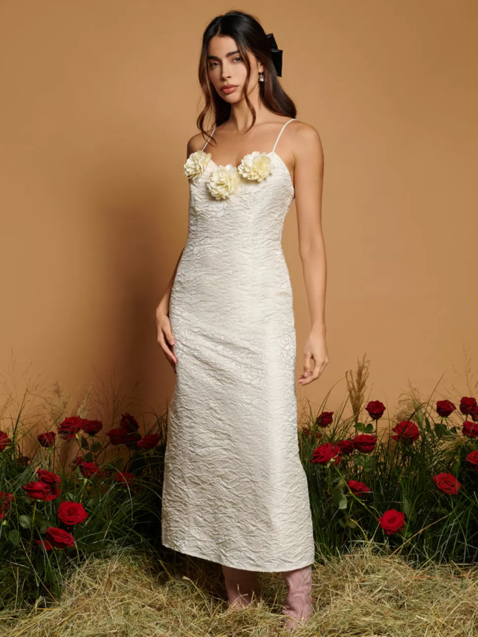 Dresses | Dream | Sister Jane DREAM French Rose Jacquard Dress Ivory