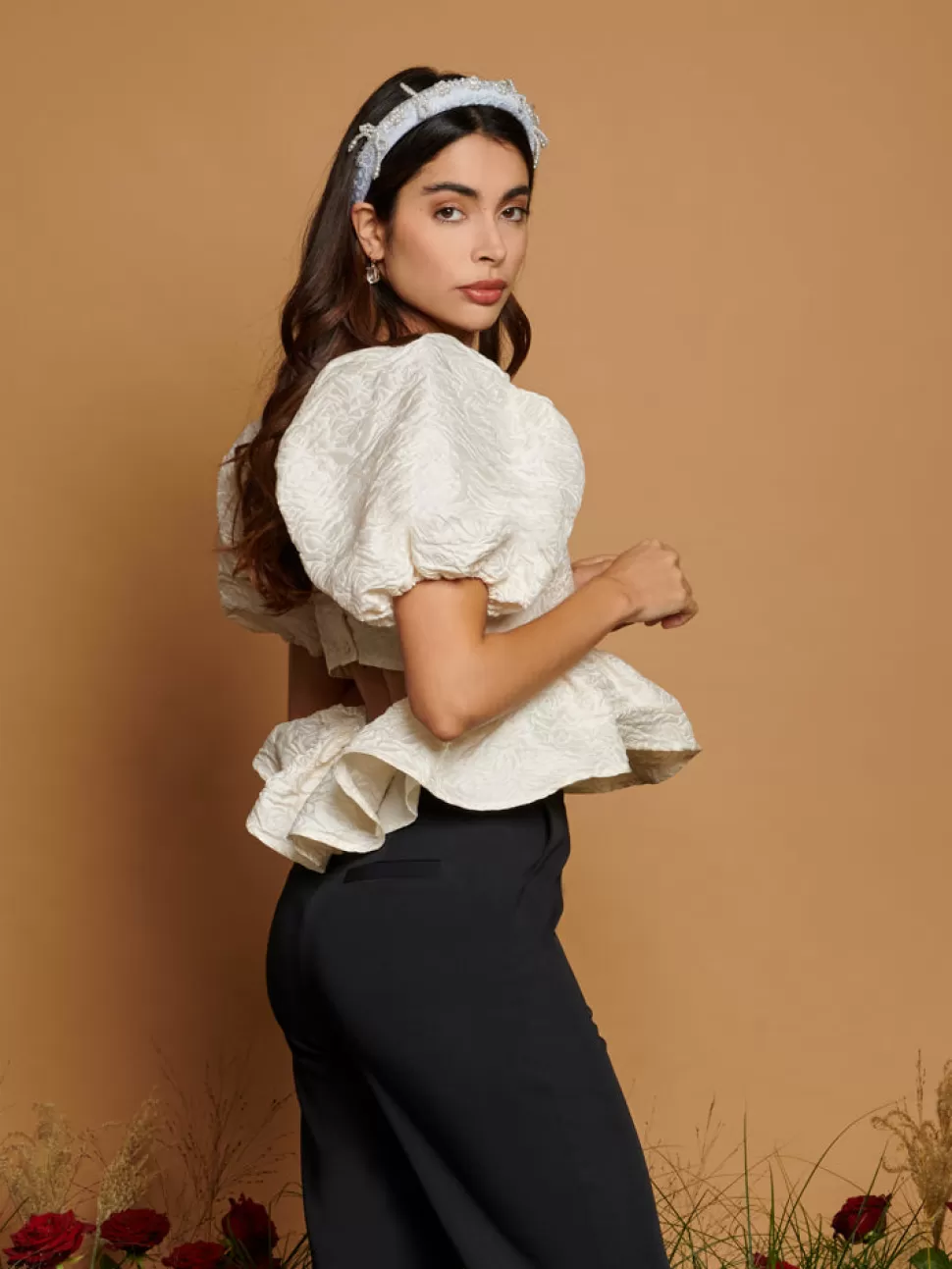 Tops | Dream | Sister Jane DREAM French Rose Jacquard Top Ivory