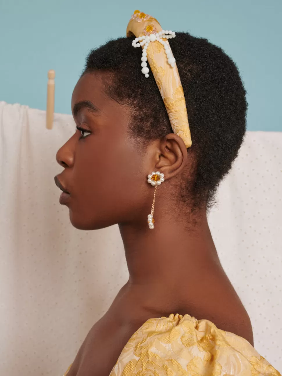 Accessories | Dream | Sister Jane DREAM Lemonade Jacquard Headband Pastel Yellow