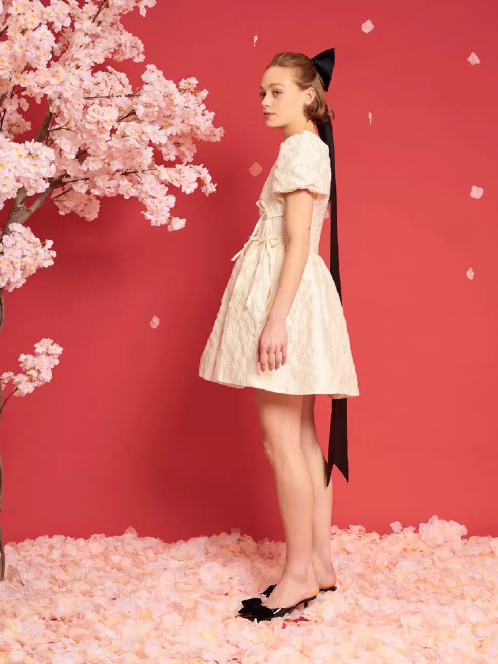 Dresses | Dream | Sister Jane DREAM Lilith Jacquard Wrap Dress Whipped Cream