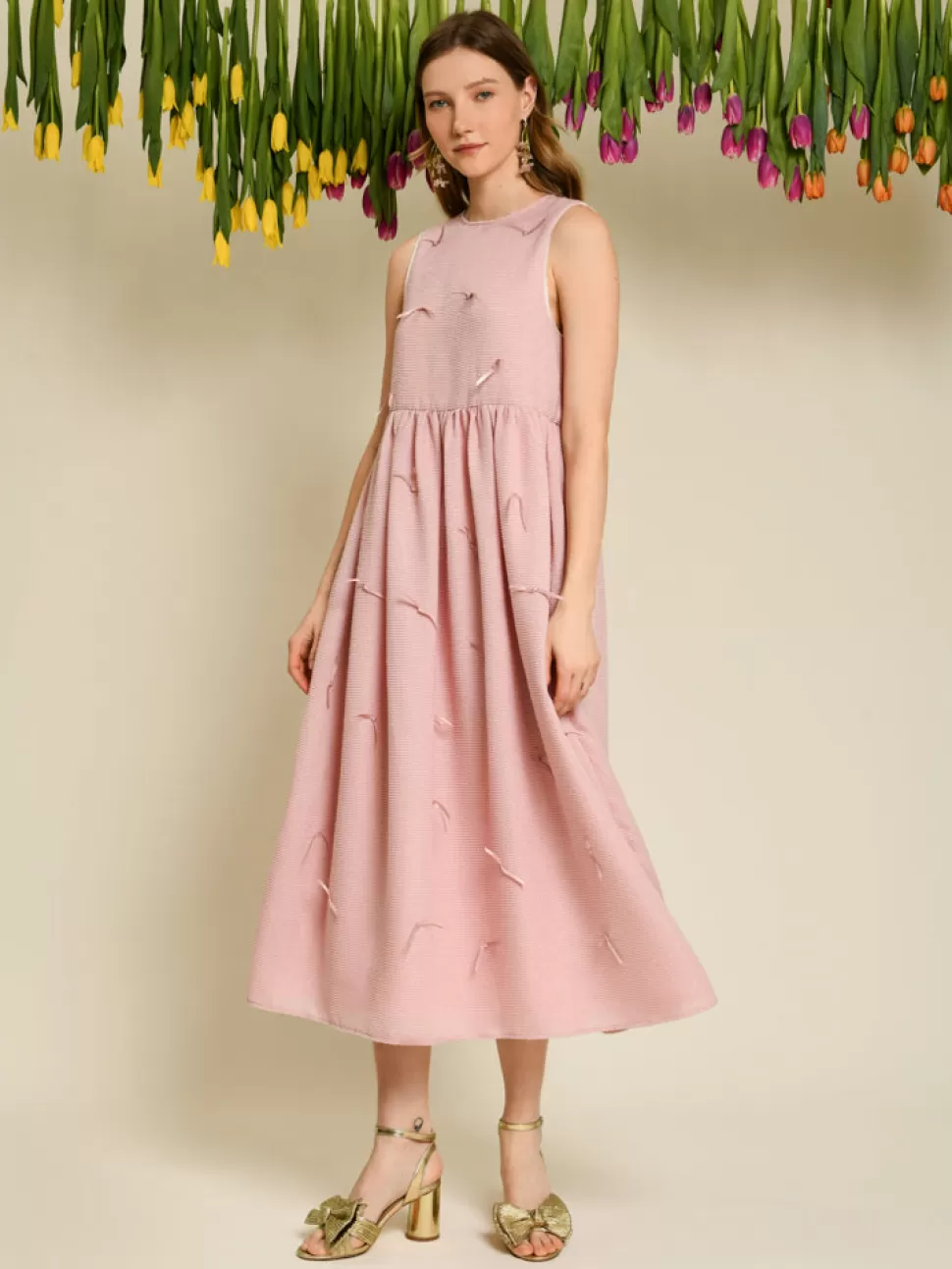 Dresses | Dream | Sister Jane DREAM Lily Flowered Midi Dress Veiled Rose Pink