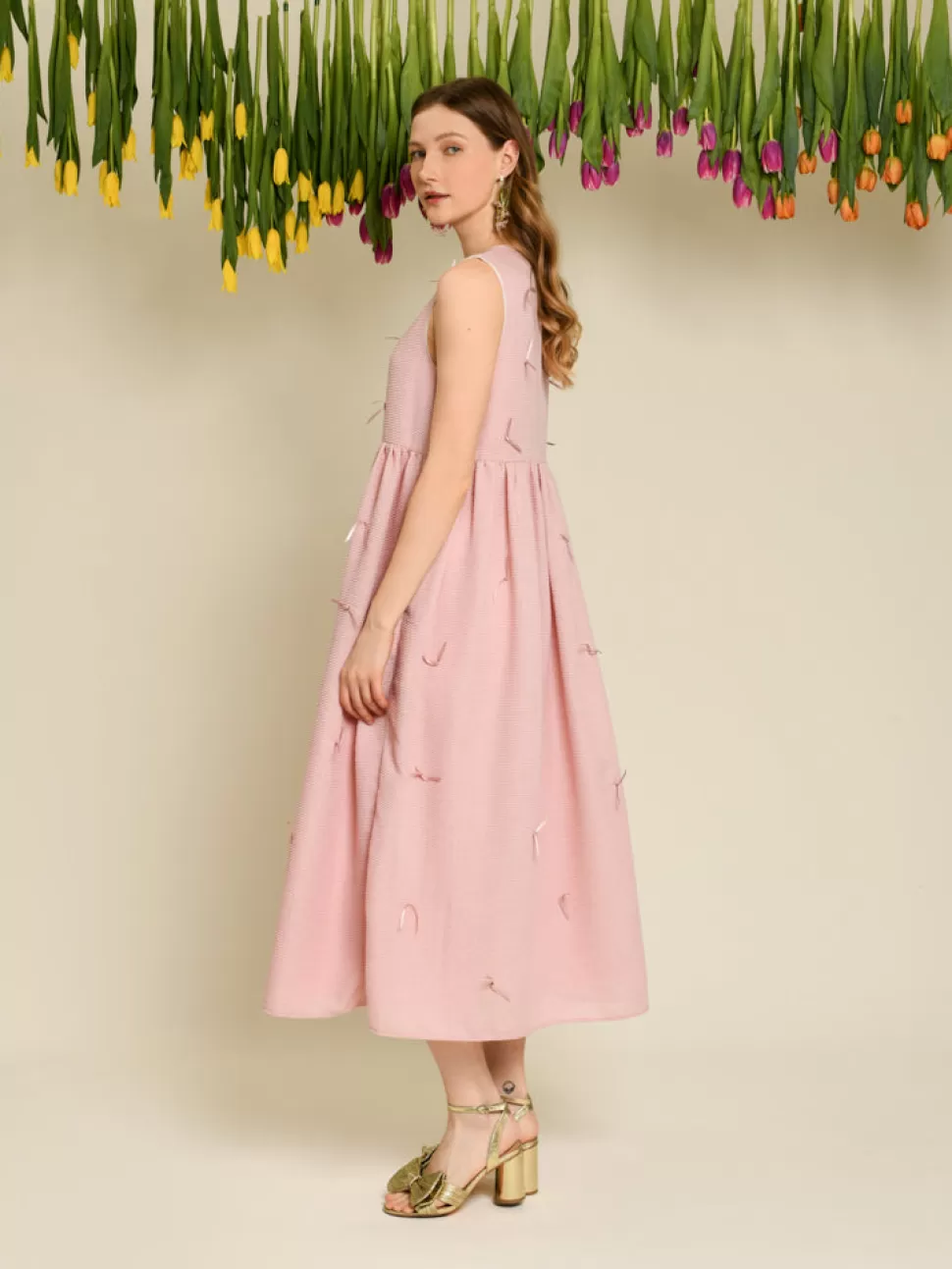 Dresses | Dream | Sister Jane DREAM Lily Flowered Midi Dress Veiled Rose Pink