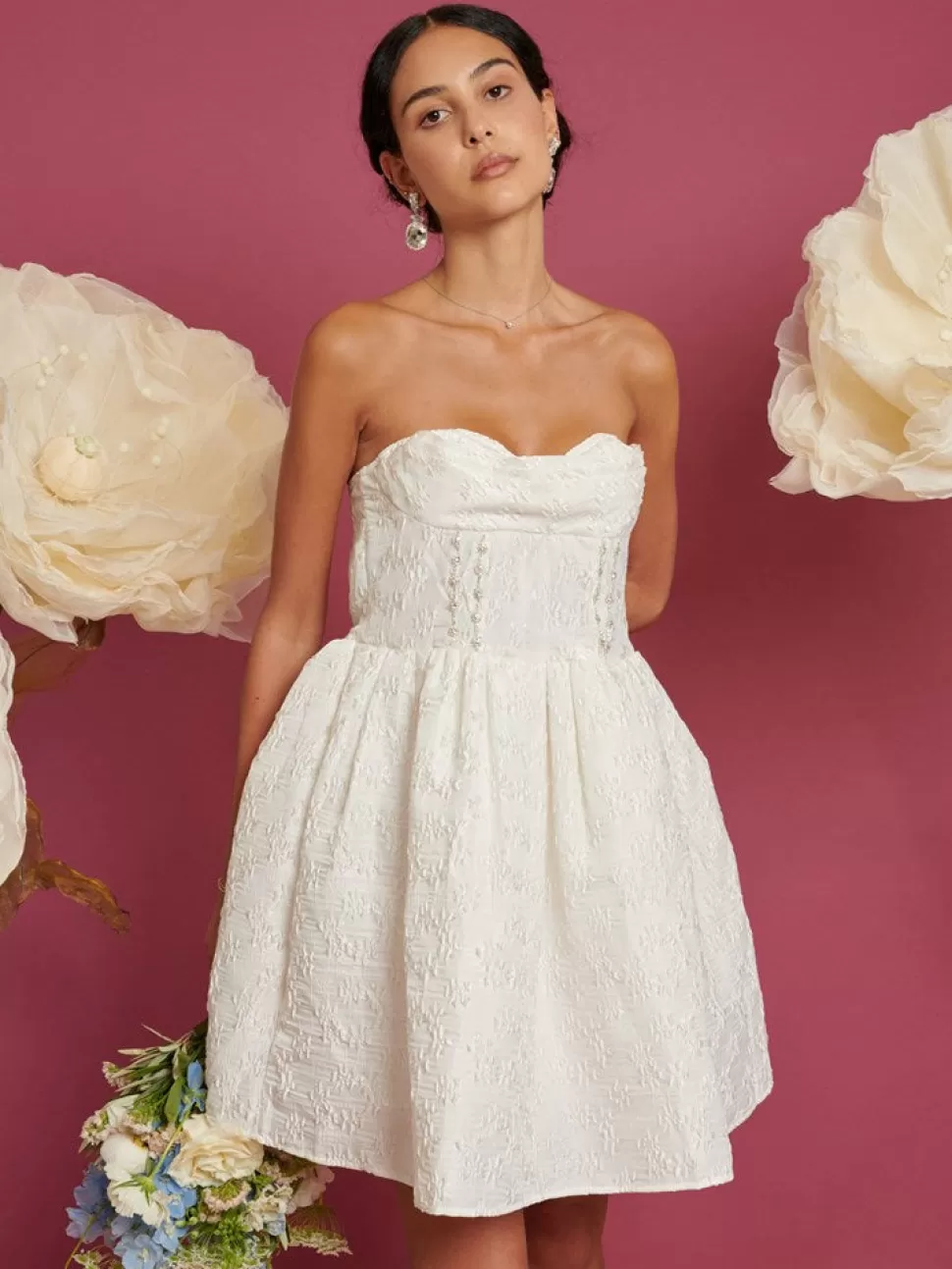 Dresses | Dream | Sister Jane DREAM Maisie Gem Strapless Dress Ivory
