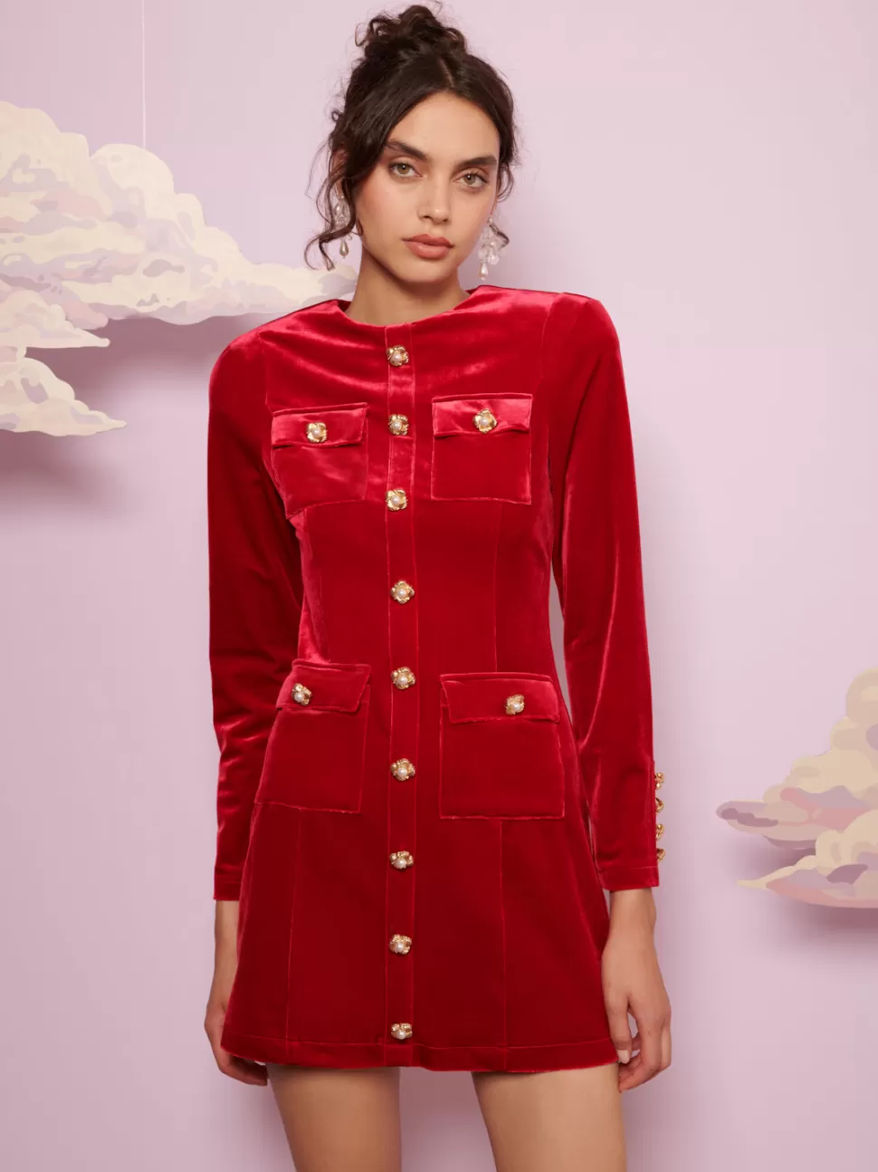 Dresses | Dream | Sister Jane DREAM Margot Velvet Mini Dress Red