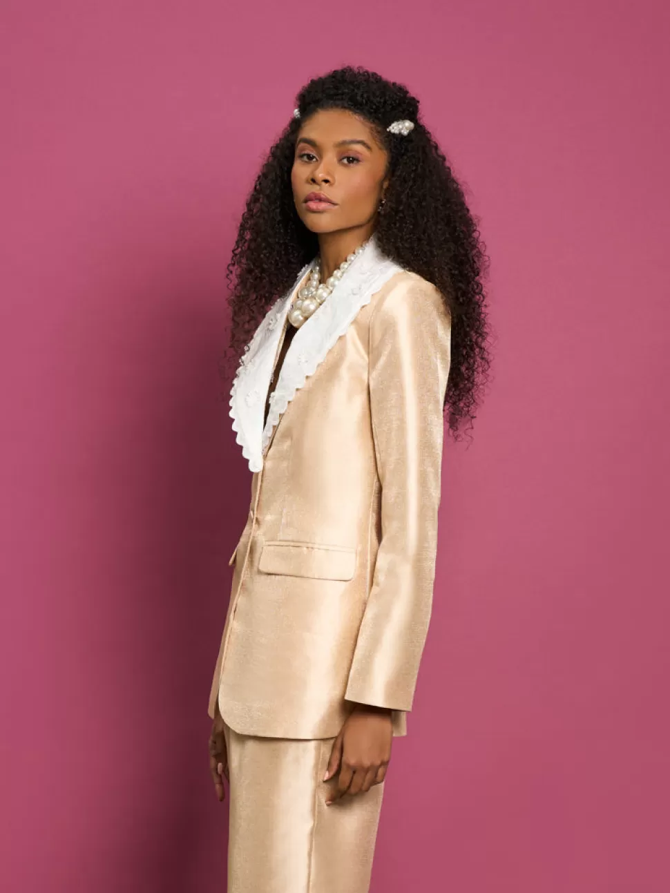 Jackets | Dream | Sister Jane DREAM Mariana Fitted Blazer Gold