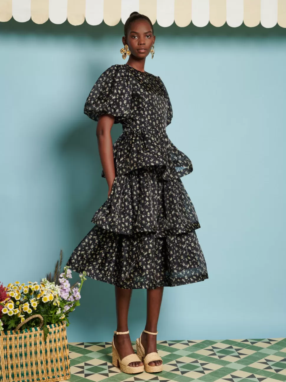 Dresses | Dream | Sister Jane DREAM Noon Flower Tiered Dress Coal Black