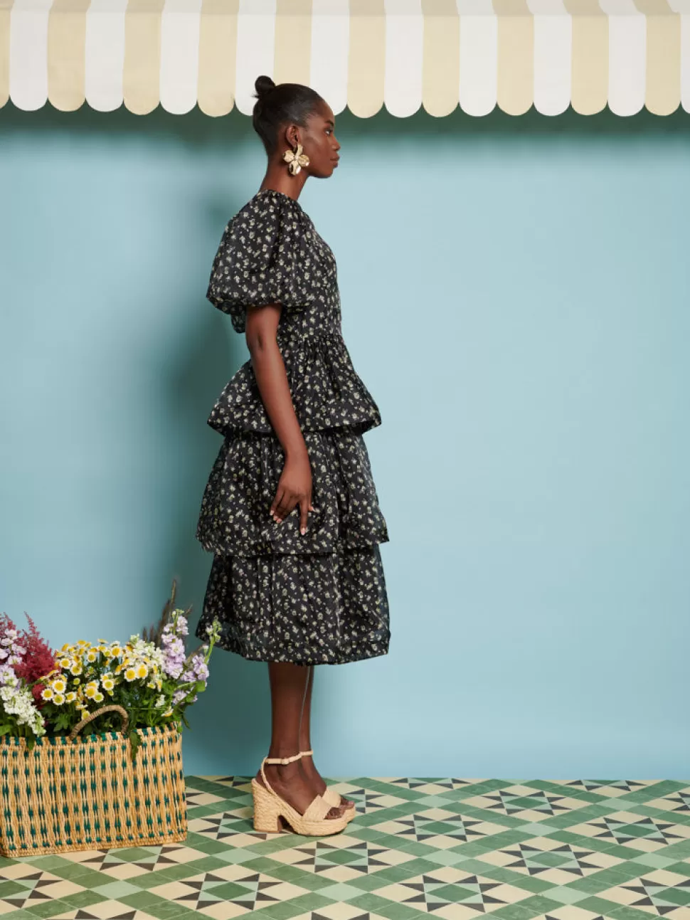 Dresses | Dream | Sister Jane DREAM Noon Flower Tiered Dress Coal Black