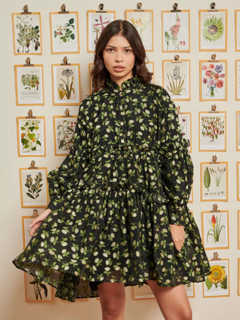Dresses | Dream | Sister Jane DREAM Nostalgic Florals Tiered Dress Raven Black