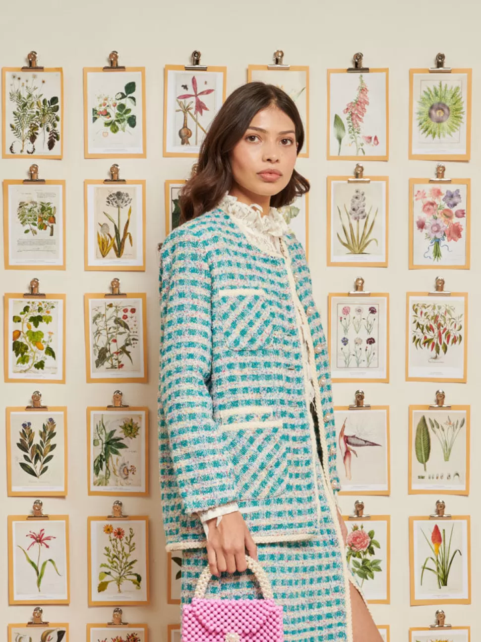 Jackets | Dream | Sister Jane DREAM Novelty Tweed Jacket Turquoise Blue