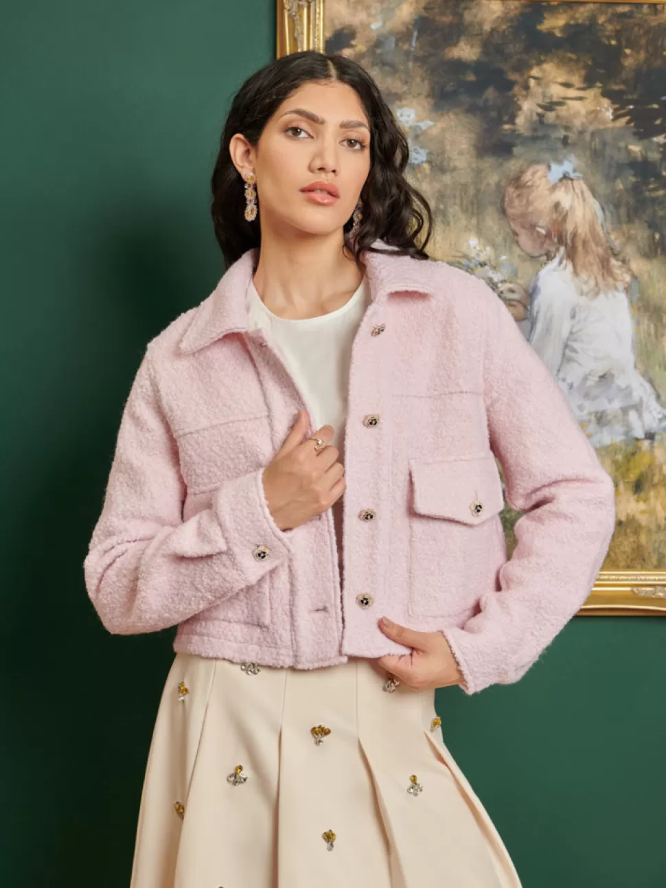 Jackets | Dream | Sister Jane DREAM Pastel Cropped Jacket Powder Pink