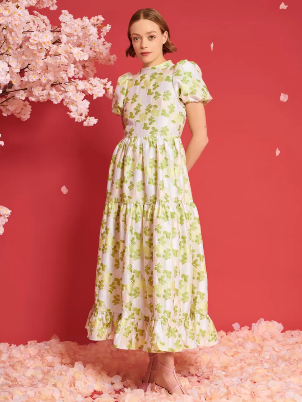 Dresses | Dream | Sister Jane DREAM Picnic Jacquard Maxi Dress Pastel Green & Ivory