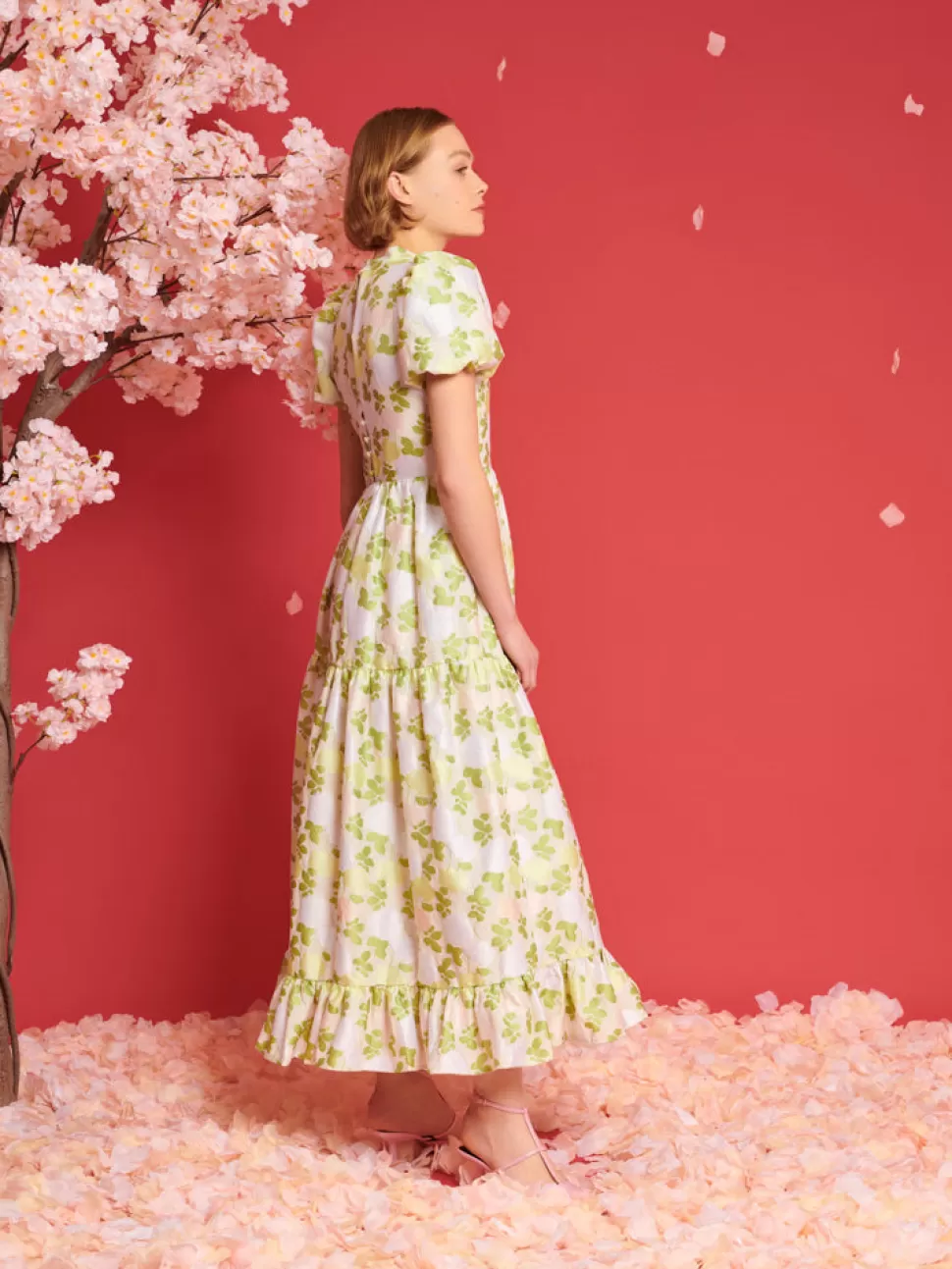 Dresses | Dream | Sister Jane DREAM Picnic Jacquard Maxi Dress Pastel Green & Ivory